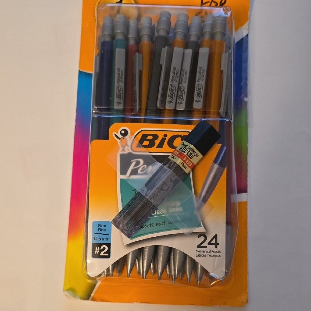BIC Mechanical Pencils Set - Black, Blue, Red, Yellow